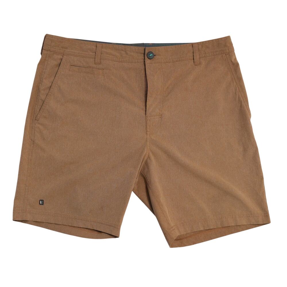 Linksoul Boardwalker Chino Shorts Mens 35 Hybrid Brown All Time Stretch Golf